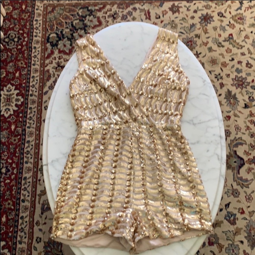 New Years Sequin Romper - S